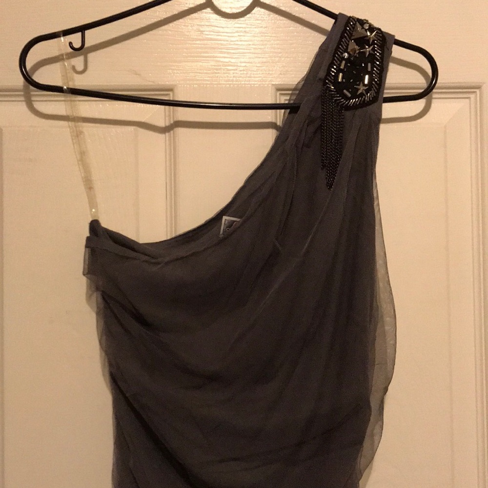 Short grey tight-fit dress